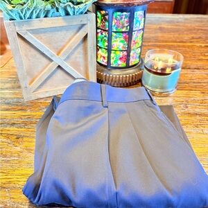 Woolmark Wool Cuff Classic Black Trousers Dressy 38x30 Black